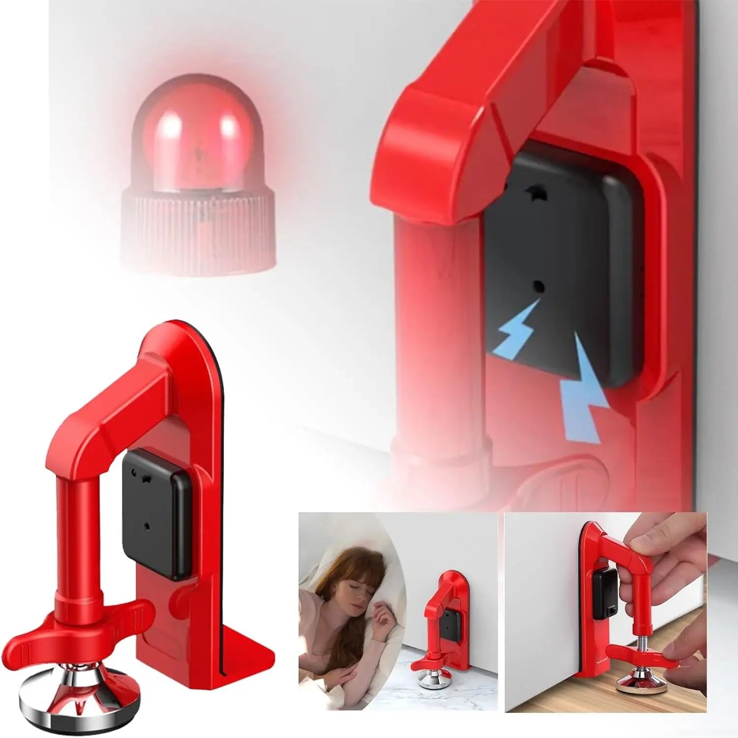 Women Security Protection Door Stops Anti-theft Alarm Block System