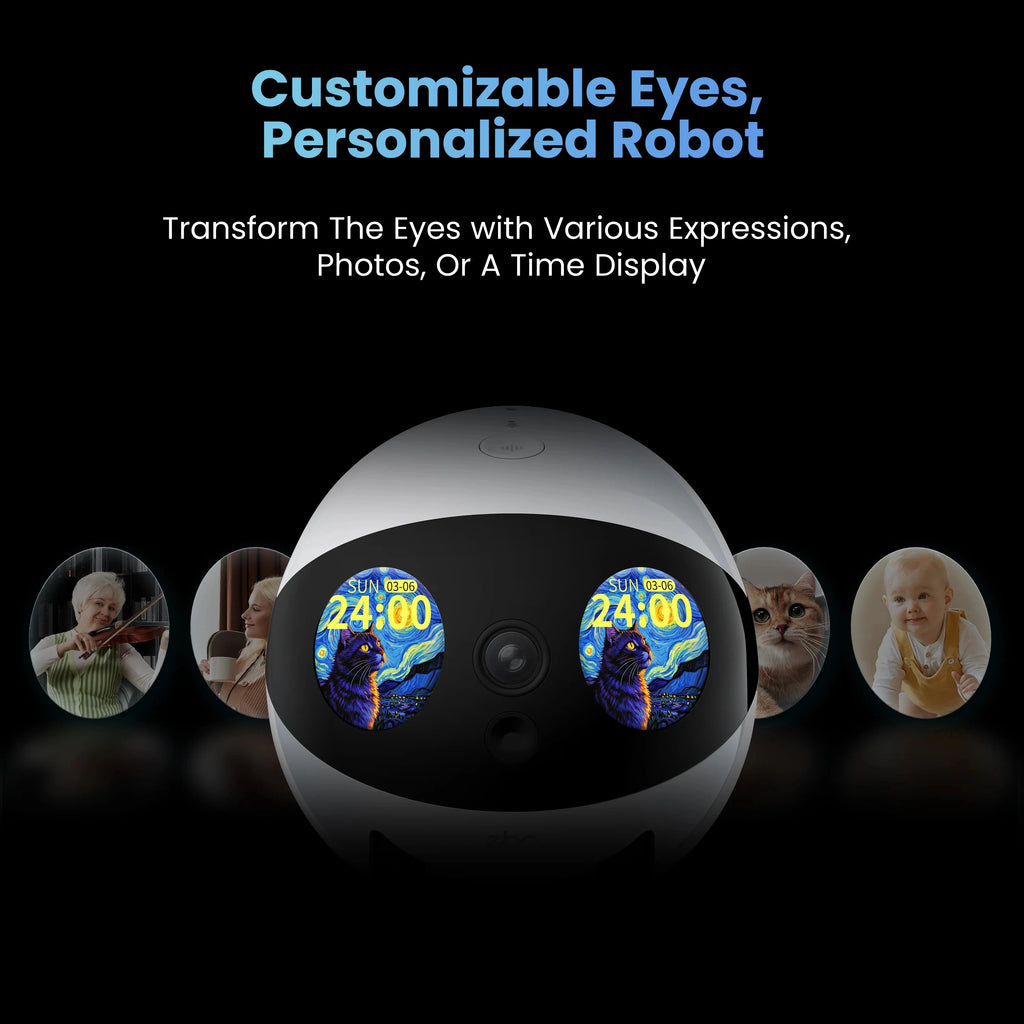 EBO AIR 2 PLUS Intelligent Pet Companion Robot, 3k Camera, Video Call and AI Artificial Intelligence