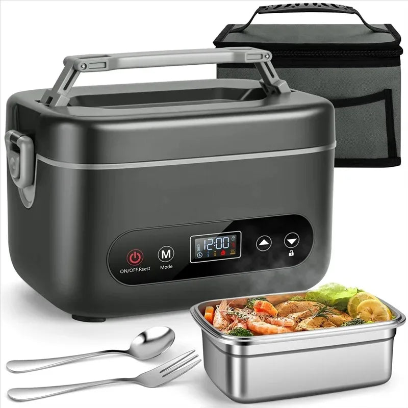 Electric Lunch Box- Food Warmer With 5-Sided Heating