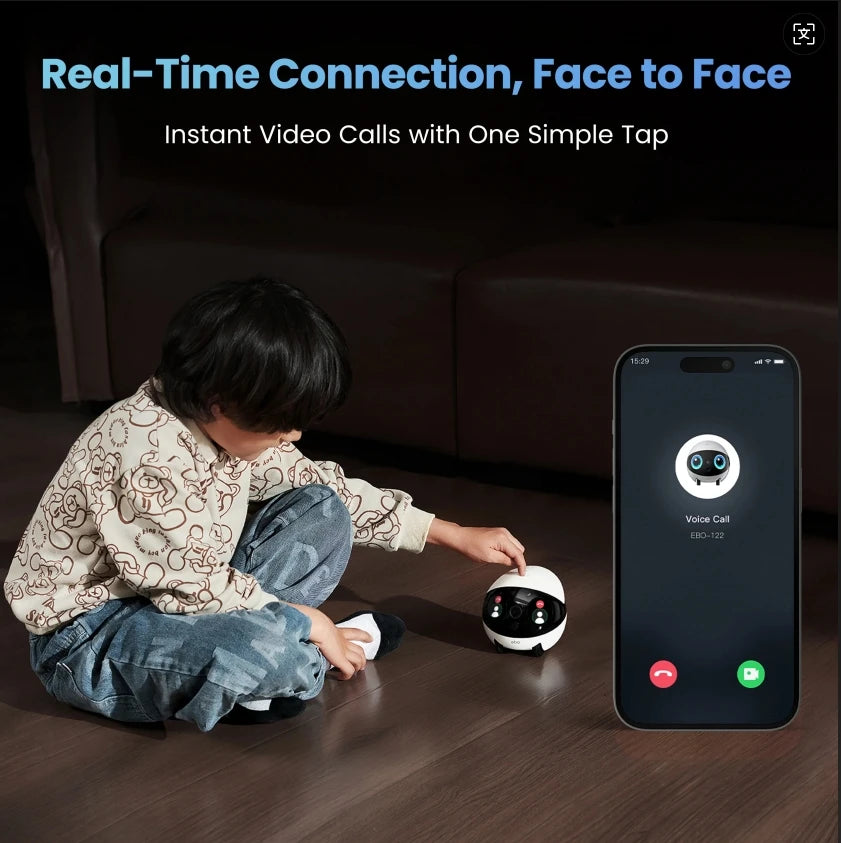 EBO AIR 2 PLUS Intelligent Pet Companion Robot, 3k Camera, Video Call and AI Artificial Intelligence